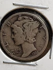 1926 - 10C Mercury Dime / 90% Silver Coin.