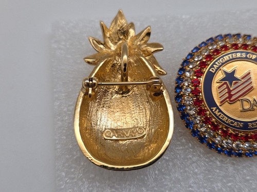 Daughters of the American Revolution NSDAR Firefly- Pineapple Dar Pins 4 Piece - Picture 8 of 12