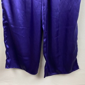 Victoria's Secret Womens Purple Satiny Pajama Sleepwear Pants Elastic Waist M