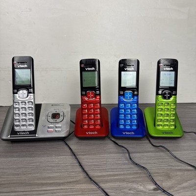 VTech CS6529-4B 4-Handset DECT6.0 Cordless Phone Answering 3Batteries 3 Charger