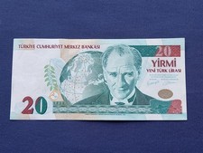 TURKEY 2005 20 LIRA VERY HIGH GRADE BANK NOTE