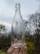 W.N. Zinn Carlisle PA Clear Blob Beer Bottle