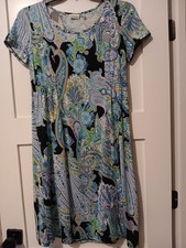 Kim Rogers Women's Size Medium Short Sleeved Floral Dress