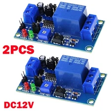 2Pcs DC12V 10A Delay Relay Switch Turn On Off Switch Module With Time Timer NEW