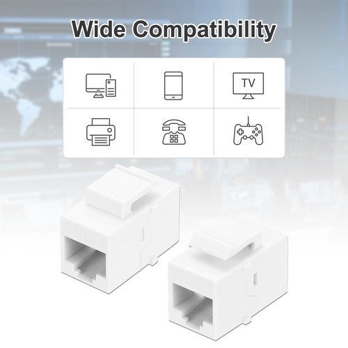 10 Pack Cat 6 Ethernet Coupler, RJ45 Cat6 Coupler Adapter, White, 14x27x22mm - Photo 6/6