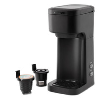 Mainstays Single Serve Coffee Maker, Pods and Grounds, Auto Shutoff, 14 oz