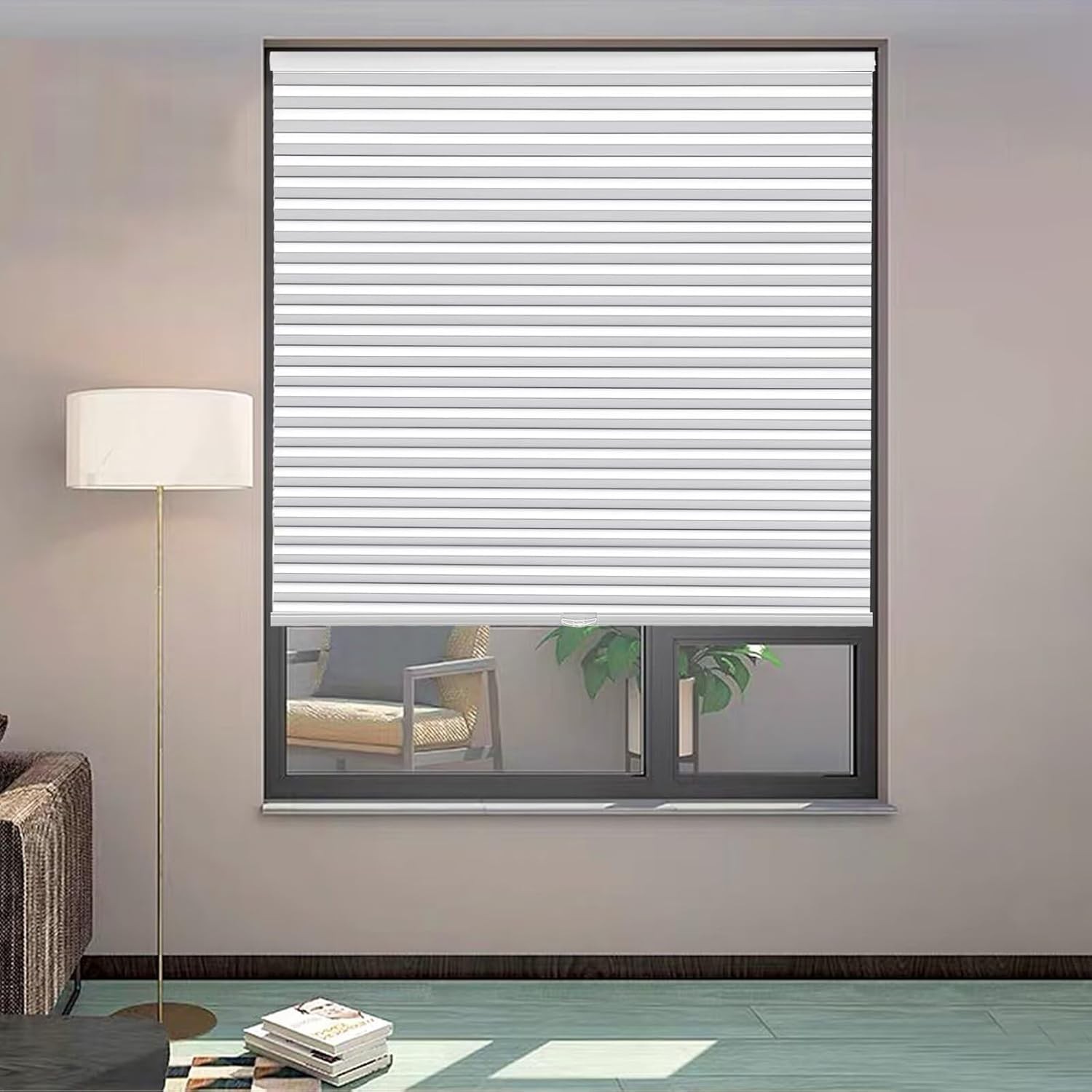 1.5-inch Cellular Cordless Blackout Shades (white-19" W X 36