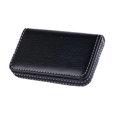 PU Leather Business Card Holder Pocket Wallet Case with Magnetic Closure