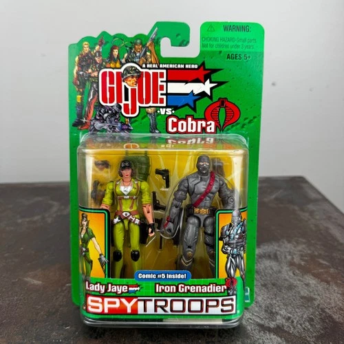 Lady Jaye & Iron Grenadier GI Joe vs Cobra Spy Troops Action Figure Set 2003