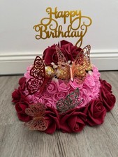 Süßigkeiten Torte Happy Birthday mit Ferrero Rocher