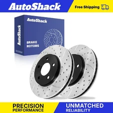 Rear Drilled Slotted Brake Rotors for 2005-2014 Ford Mustang 3.7L 4.0L V6