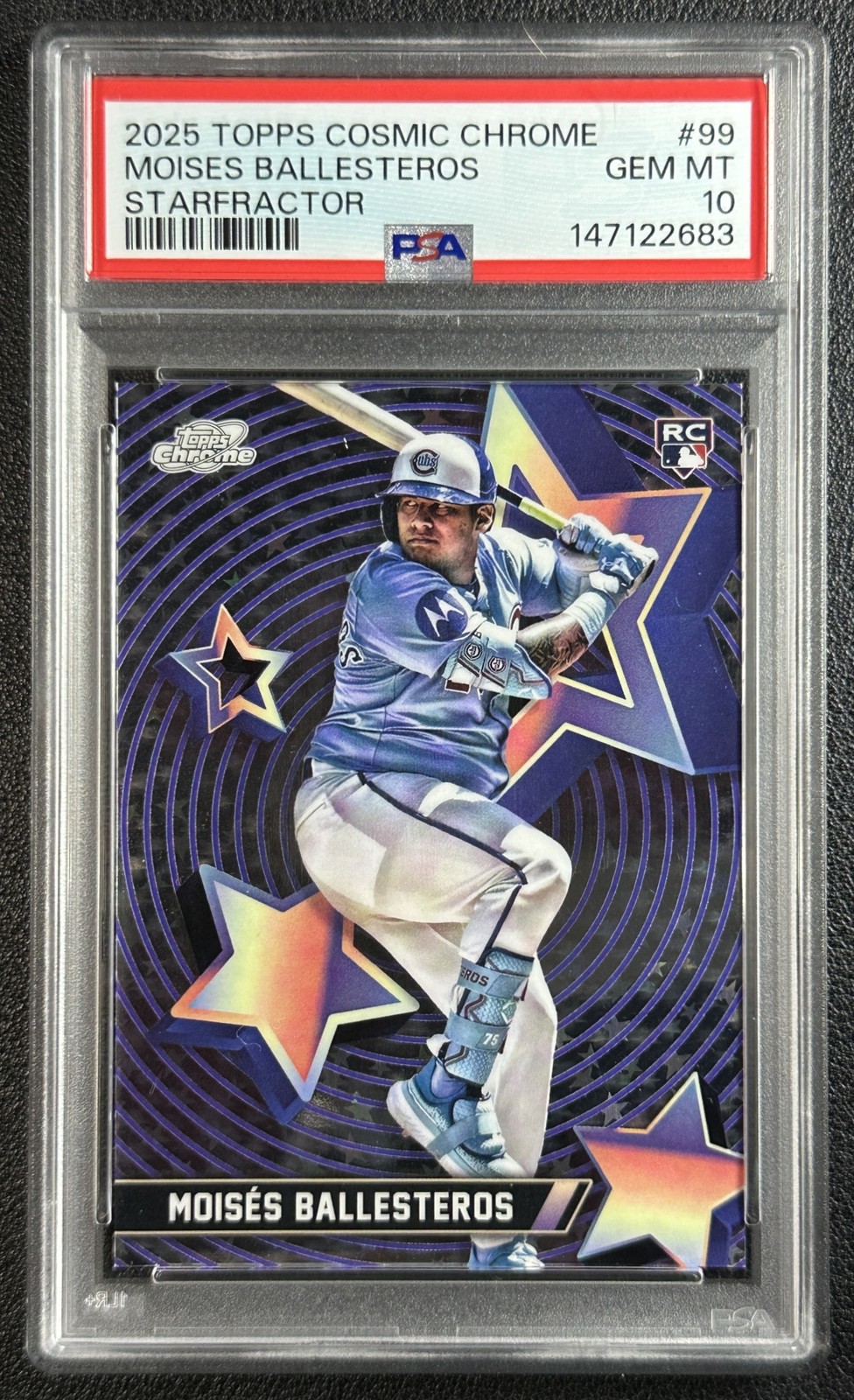 MOISES BALLESTEROS PSA 10 2025 TOPPS COSMIC CHROME #SF-99 ROOKIE STARFRACTOR 683