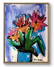 Original Art Lush 14x11 Expressionism Acrylic Abstract Canvas