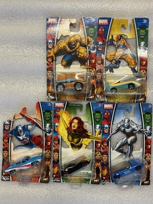 2006 Marvel Heroes 1:64 Diecast Lot of 5 Rare Collectible Toy Cars