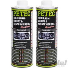 2x PETEC HOHLRAUMSCHUTZ&KONSERVIERUNG 1L 73510 TRANSPARENT HOHLRAUMVERSIEGELUNG
