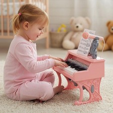 Image of Keyboard Piano Kids 25 Keys Electric Piano w/Music Stand Mini