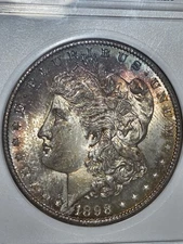 1898 O $1 Morgan Dollar ANACS MS65 "Soapbox" Toned #417991