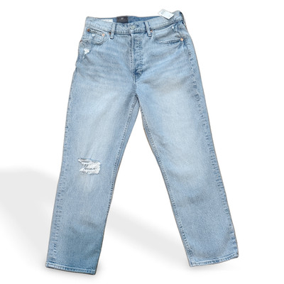 GAP Womens Blue Straight Jeans 29 Cotton Classic Distressed New with Tags