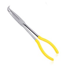 SPEEDWOX Long Reach Needle Nose Pliers 90 Degree 11 Inches Bent 11'', Yellow