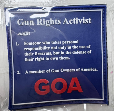 Shot Show 2026 GOA Gun Owners Of America Gun Rights Activist Morale Patch