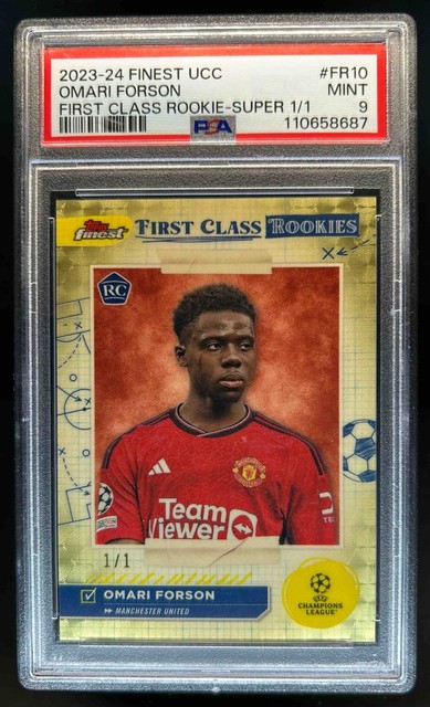 2023 Finest UEFA Omari Forson First Class Rookies Superfractor RC #1/1 PSA 9