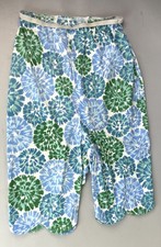 Vintage 60s Vanity Fair Slip Shorts Bold Floral blue green florals 4 USA