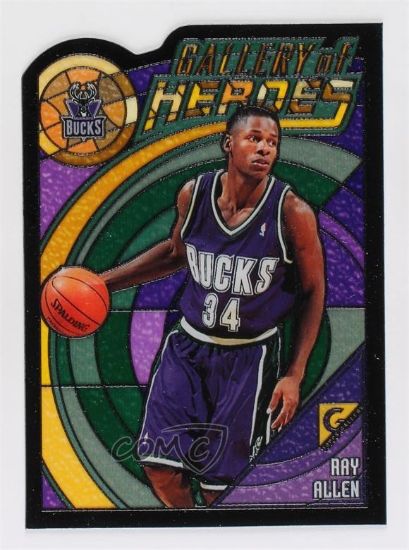 2000-01 Topps Gallery of Heroes Ray Allen #GH5 HOF 0u19