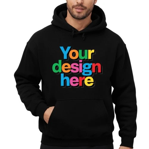 Custom Personalized Hoodie Upload Your Photo Left Chest Front Back Print Unisex video thumbnail