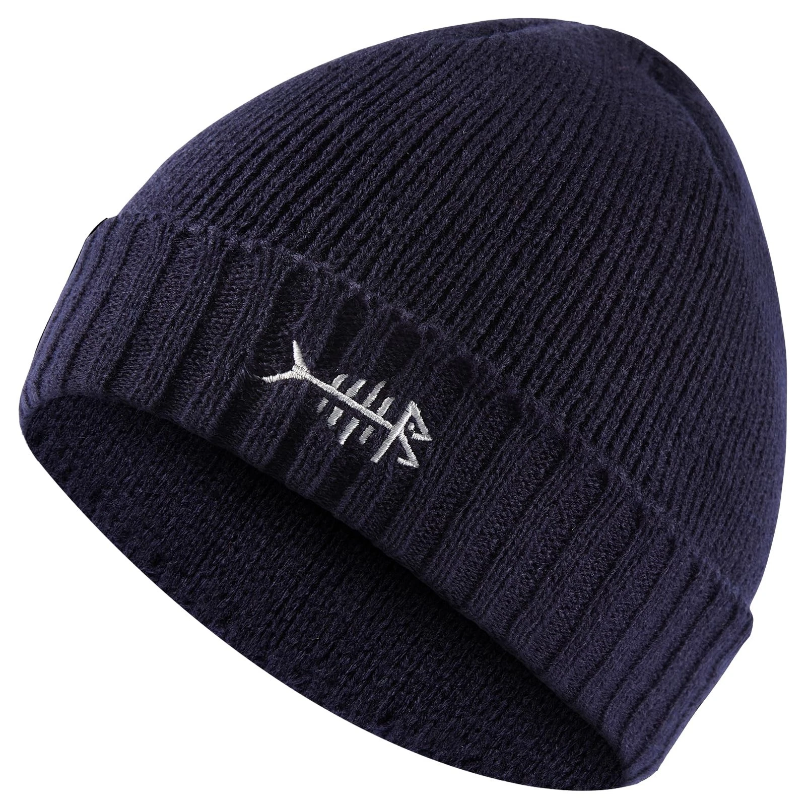 Winter Beanie Hat Fleece Lining Thick Warm For Men Women Stretchy Cuffed Knit