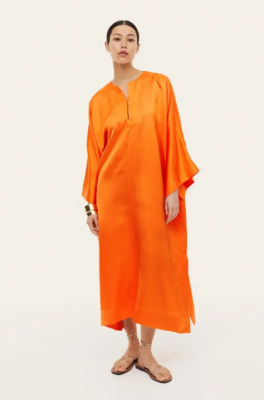 h&m orange satin dress H&M Sales
