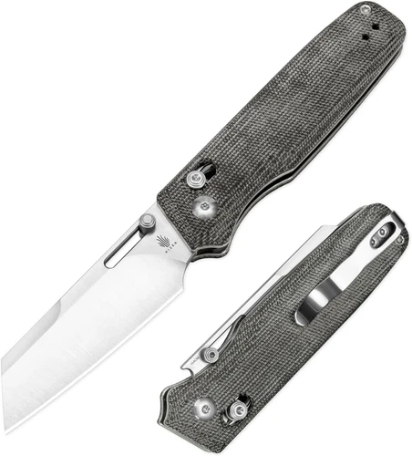 Kizer Pocket Folding Knife Task 154CM Blade Clutch Lock Micarta Handle V3641C1