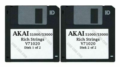 Akai S1000 / S3000 Set of Two Floppy Disks Rich Strings V71020