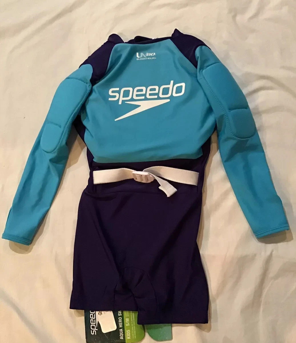 SPEEDO KIDS S M UV50 AQUA HERO SWIM AID BLUES NWT eBay