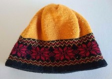 Obermeyer Beanie Hat Wool Blend Winter Cap Preschool L/XL Youth Vintage Floral