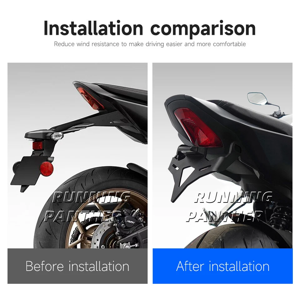 Подходит для Honda CB650R 2024 2025 новый держатель номерного знака заднее хвостовое аккуратное крыло - Изображение 4 из 4