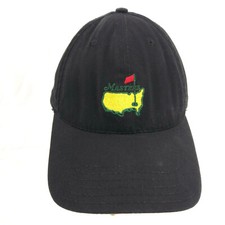 Masters Augusta Golf Hat Cap Black Made In USA American needle Stapback Vintage