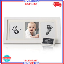 Cadre Empreinte Bébé Souvenir Photo Personnalisé Cadeau Original Naissance Déco 
