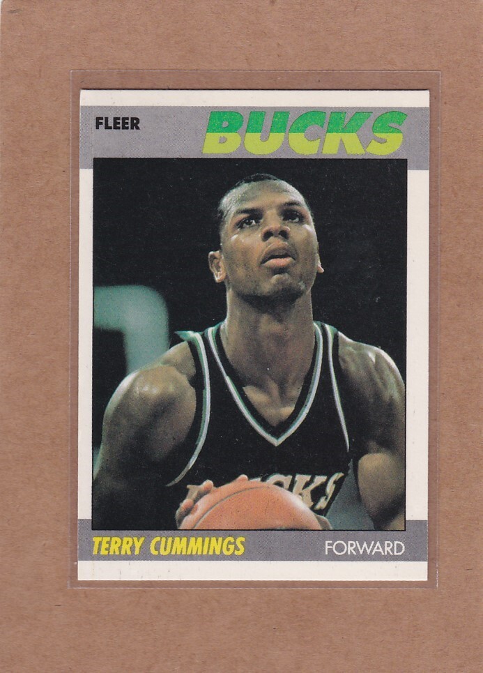 1987-88 FLEER BASKETBALL TERRY CUMMINGS #23 BUCKS NM *A34035