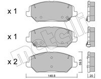 Metelli BremsbeläGe Bremsbelegsatz Vorne FüR Hyundai I30 KIA Ceed Proceed