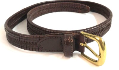Unbranded Men's Brown Genuine Full Grain Leather Belt  2599-02 waist Size 36 