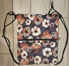 WANDF Floral Drawstring Backpack String Bag Sackpack Cinch Flowers Sling Gym
