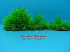 PLASTIC PLANT w/ HEAVY BASE 3408 3.5" H x 10" L AQUARIUM DECORATION