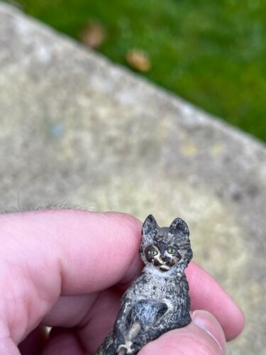 Franz Bergman Cold Painted Bronze Cat Golf Golfing Animal Vienna 19th Century - Picture 9 of 13