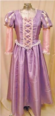 Tangled Rapunzel Princess Dress Gown Costume, Adult - Your Size Busts 32" - 42"