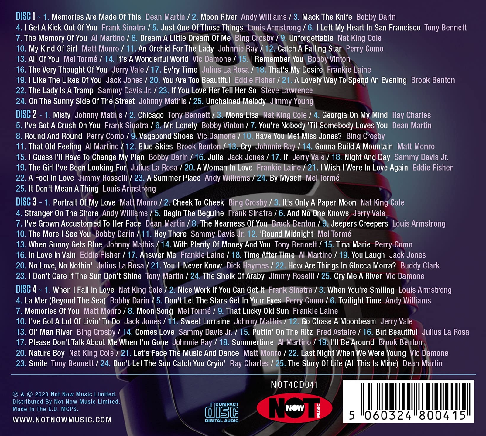 100 Hits Of The Great Crooners [4CD Box Set] 5060324800415| eBay