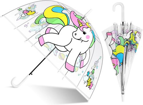 Kids Umbrella, Windproof and Uv-Resistant Umbrella, Manual Open and Close Rainbo - Picture 11 of 12