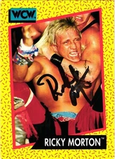 Ricky Morton Signed 1991 WCW Impel Card #102 WWE Autographed Rock n Roll Express