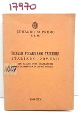 Comando supremo S.I.M. Piccolo vocabolario tascabile italiano romeno 1941