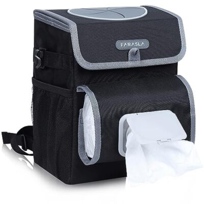 All-in-One Car Trash Can, Garbage Bag for Car with Removable Leakproof Interi...