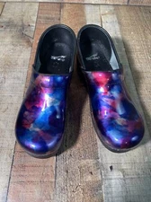 Dansko Black Multi-Color Slip On Comfort Clogs Shoes Women's 41 Professional